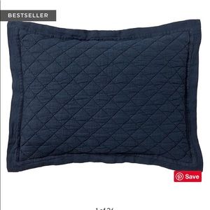 Pottery barn Belgian linen diamond sham standard